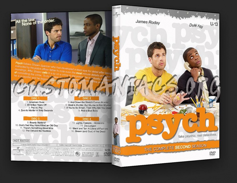 Psych Season two dvd cover