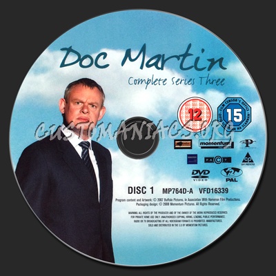 Doc Martin: Series 3 dvd label