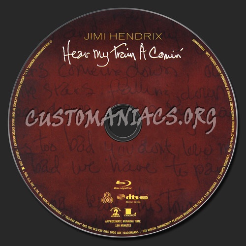 Jimi Hendrix: Hear My Train A Comin' blu-ray label