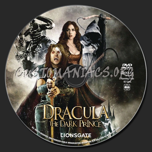 Dracula: The Dark Prince dvd label