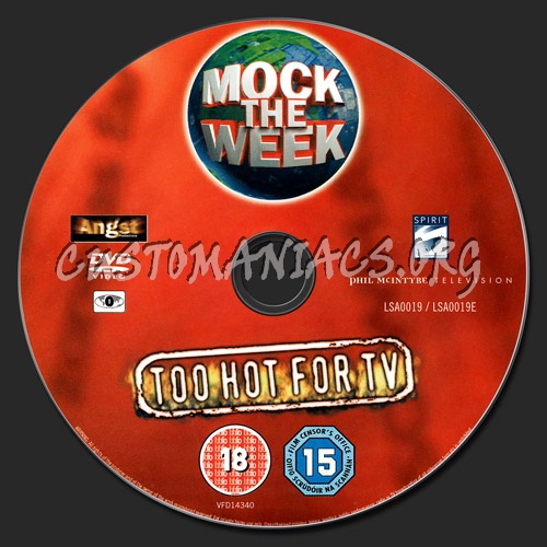 Mock the Week - Too Hot For TV dvd label