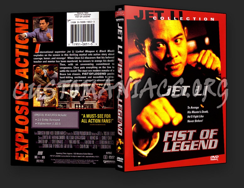 Jet Li Fist of Legend dvd cover