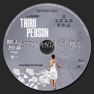 Third Person blu-ray label