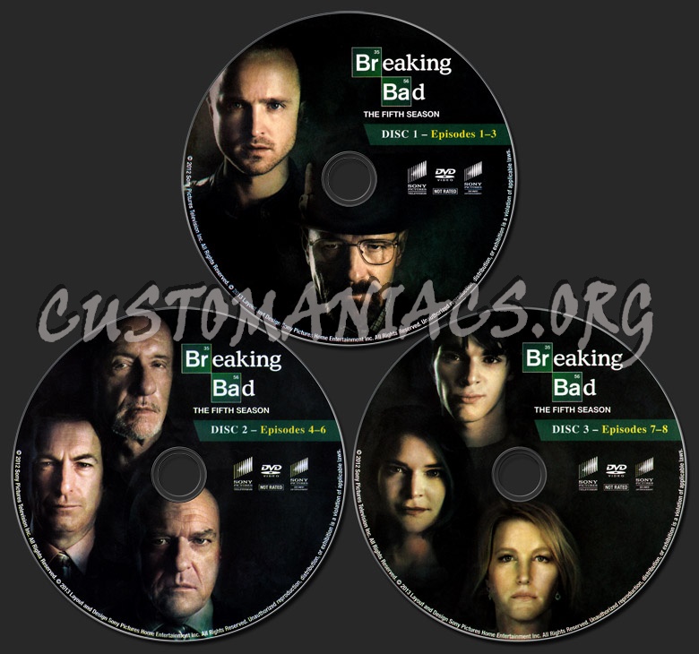 Breaking Bad Season 5 Part 1 dvd label