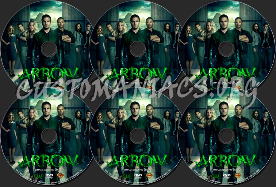 Arrow Season 2 dvd label
