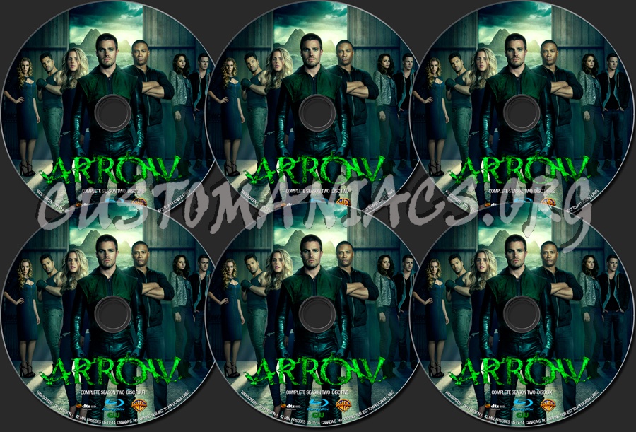 Arrow Season 2 blu-ray label