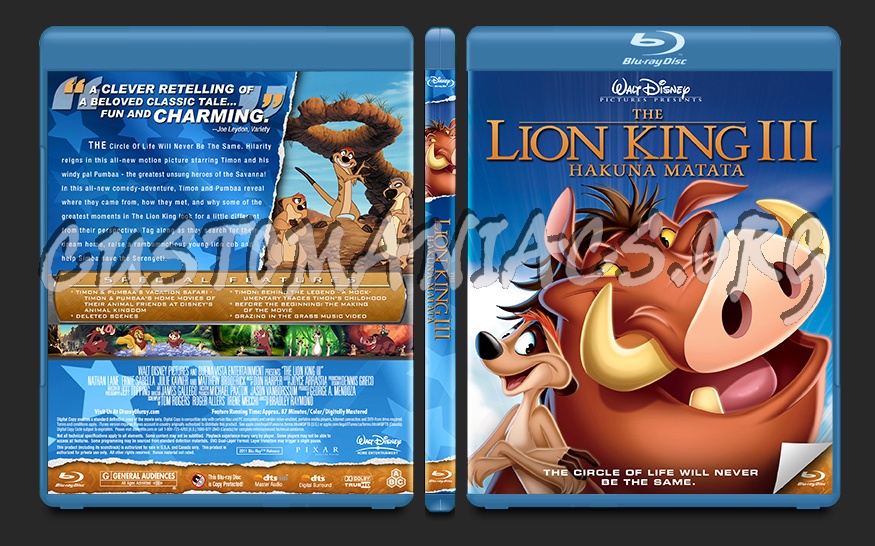 The Lion King 3 blu-ray cover