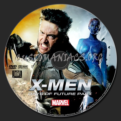 X-Men Days Of Future Past dvd label