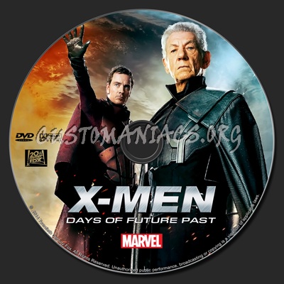 X-Men Days Of Future Past dvd label