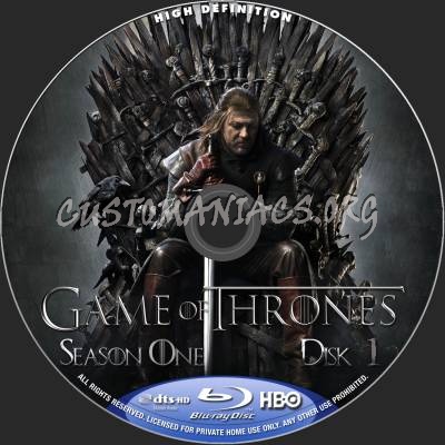 Game Of Thrones Season 1 blu-ray label