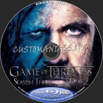 Game Of Thrones Season 3 blu-ray label