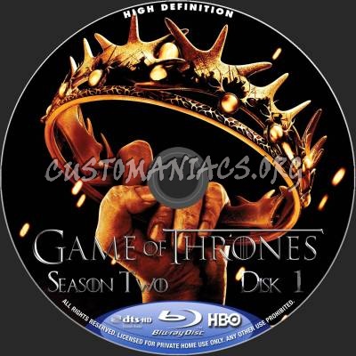 Game Of Thrones Season 2 blu-ray label