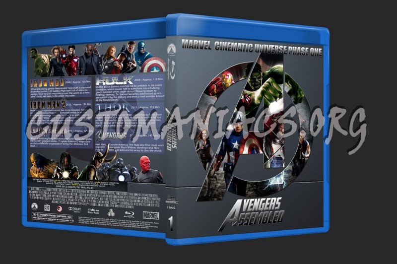 Avengers Assembled - Marvel Cinematic Universe Phase One blu-ray cover