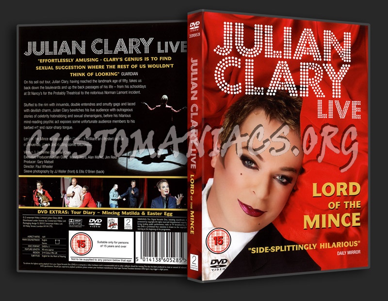 Julian Clary Live - Lord of the Mince dvd cover