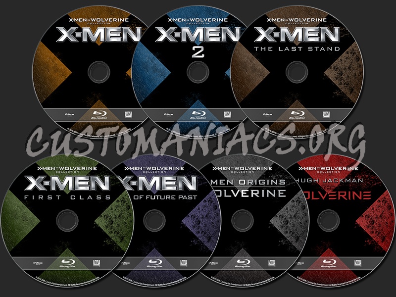 X-Men and the Wolverine Collection blu-ray label
