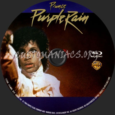 Purple Rain blu-ray label