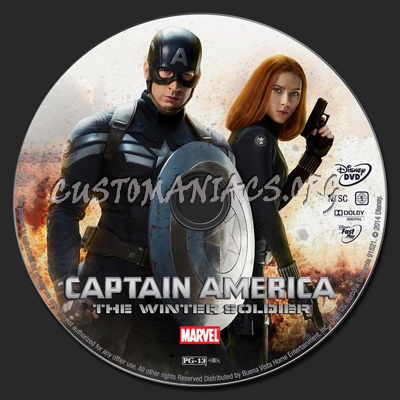 Captain America: The Winter Soldier dvd label