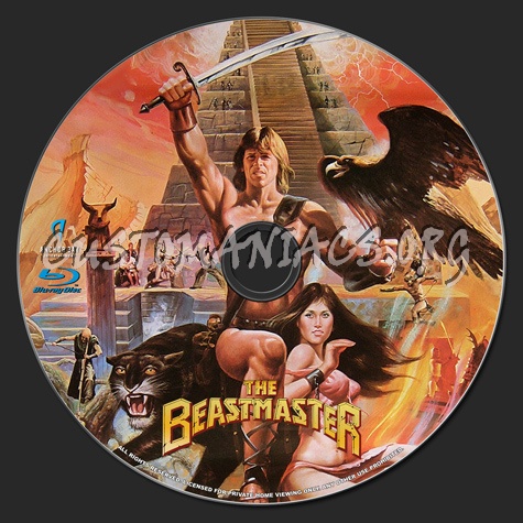 The Beastmaster blu-ray label