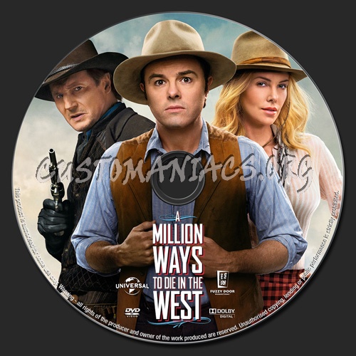 A Million Ways To Die In The West dvd label