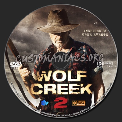 Wolf Creek 2 dvd label