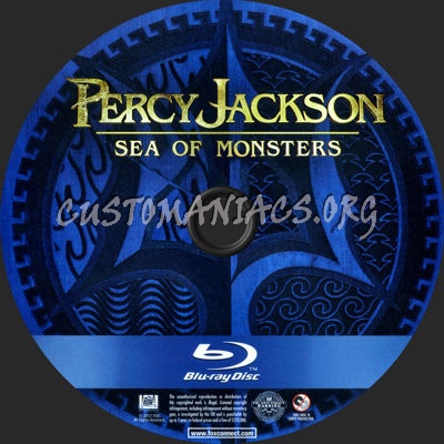 Percy Jackson: Sea of Monsters blu-ray label