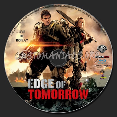 Edge of Tomorrow blu-ray label