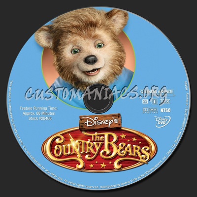 The Country Bears dvd label