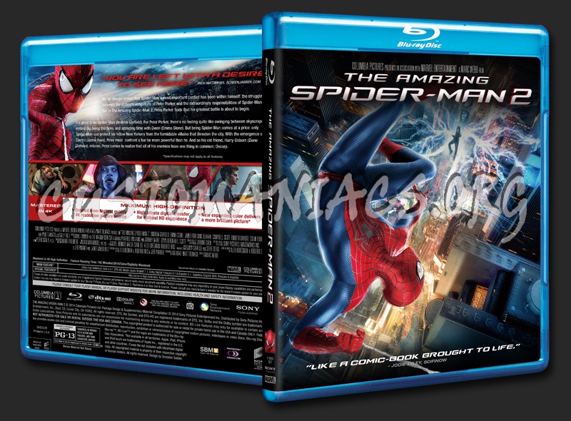 The Amazing Spider-Man 2 blu-ray cover