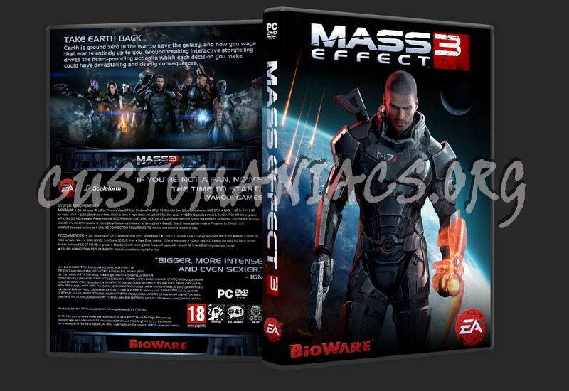 Mass Effect 3 dvd cover