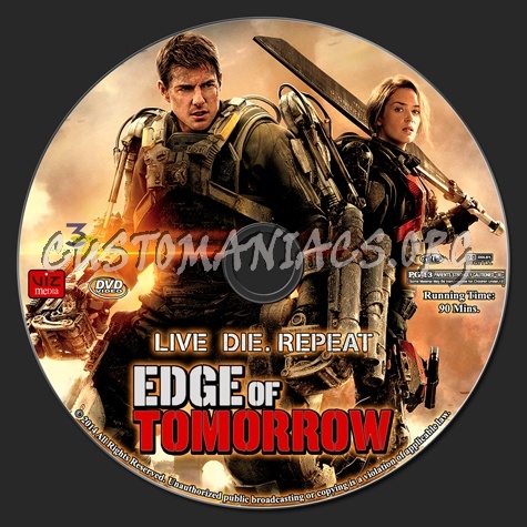 Edge Of Tomorrow dvd label