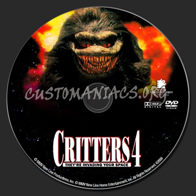 Critters 4 - They're Invading Your Space dvd label