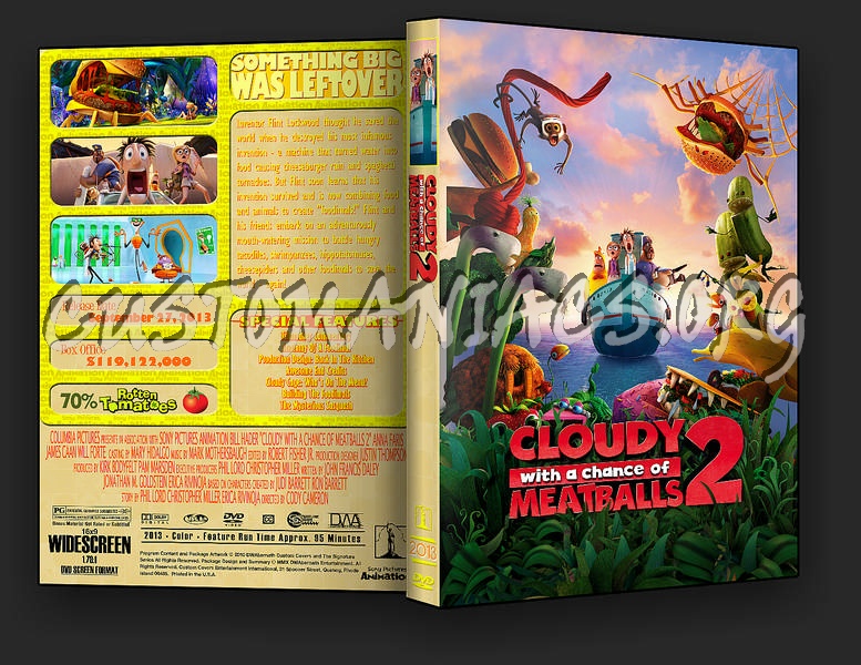 Cloudy with a Chance of Meatballs 2 dvd cover