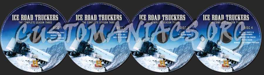 Ice Road Truckers Season 3 dvd label