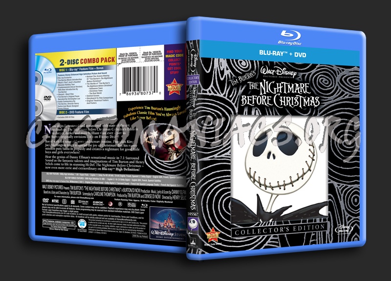 The Nightmare Before Christmas blu-ray cover