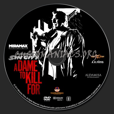 Sin City: A Dame to Kill For dvd label