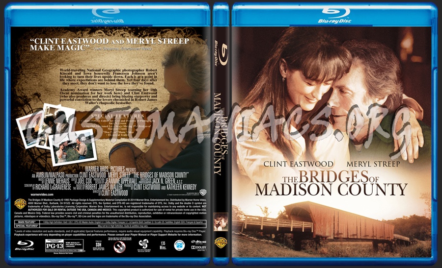 The Bridges Of Madison County dvd cover