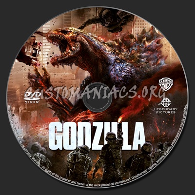 Godzilla dvd label