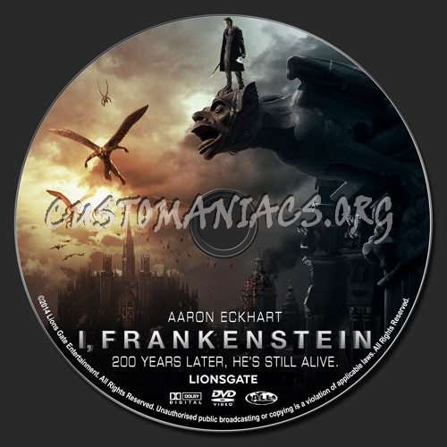 I, Frankenstein dvd label