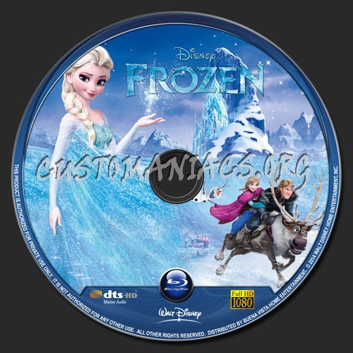 Frozen blu-ray label