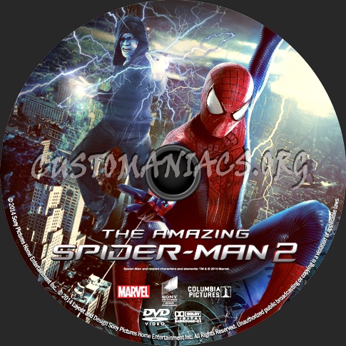 The Amazing Spider-Man 2 (2014) dvd label