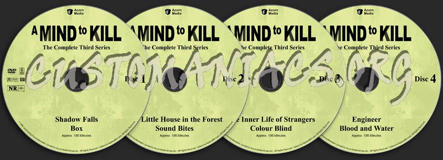A Mind to Kill - Series 3 dvd label