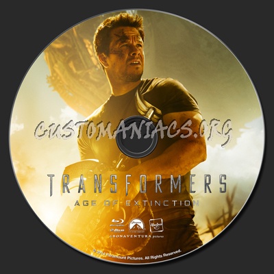 Transformers: Age Of Extinction blu-ray label