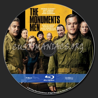 The Monuments Men blu-ray label