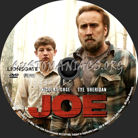 Joe (2013) dvd label