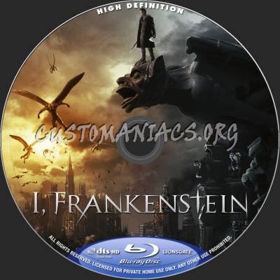 I, Frankenstein (2D+3D) blu-ray label
