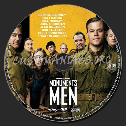 The Monuments Men dvd label