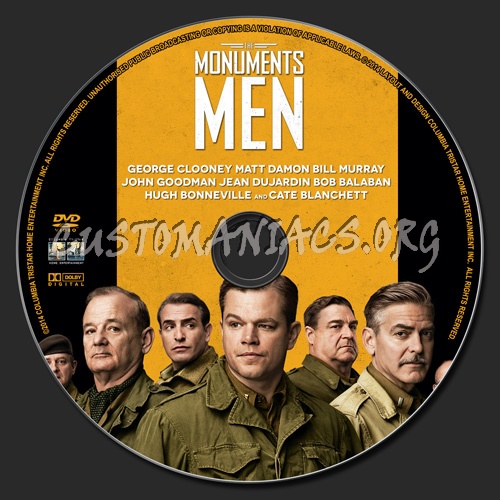 The Monuments Men dvd label