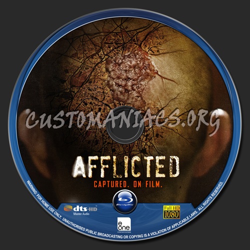 Afflicted blu-ray label