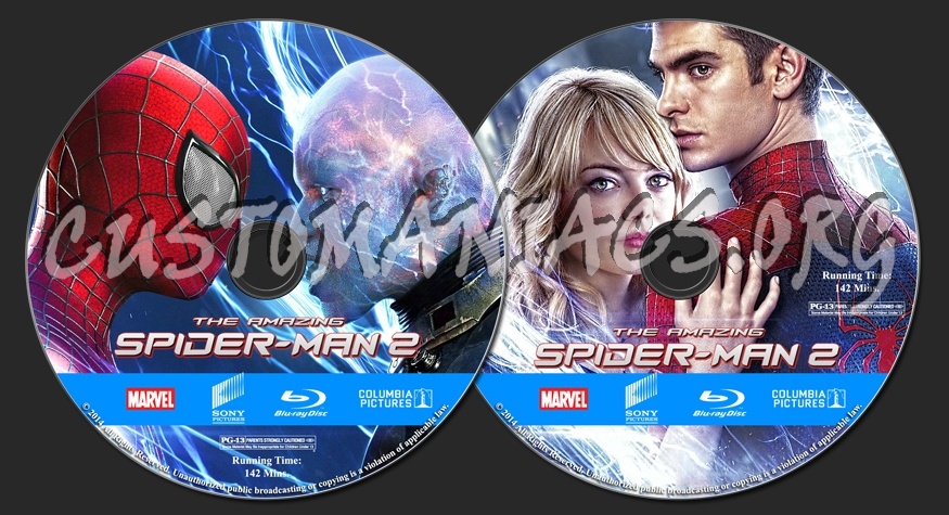 The Amazing Spider-Man 2 blu-ray label