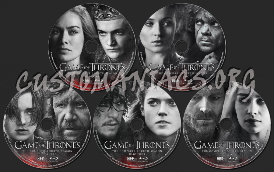 Game of Thrones Season 4 blu-ray label